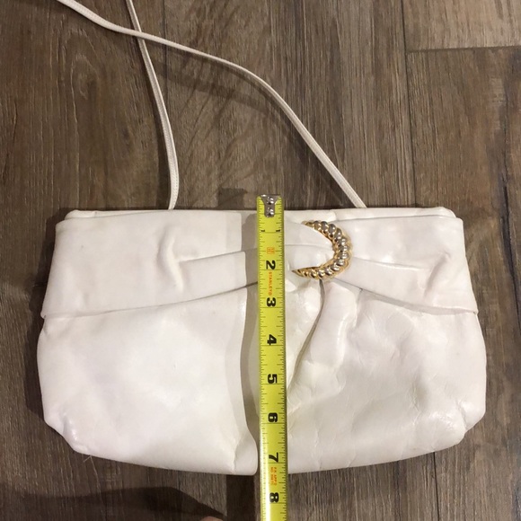 Vintage MORRIS MOSKOWITZ Genuine Leather Shoulder Bag / Large Clutch - Picture 9 of 11